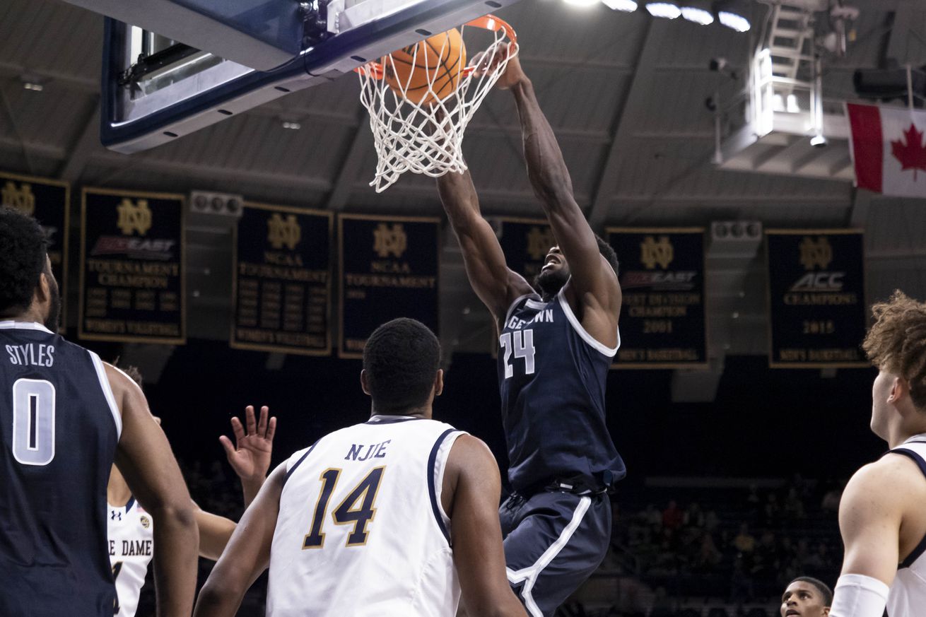 COLLEGE BASKETBALL: DEC 16 Georgetown at Notre Dame