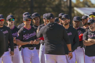 WEST PALM BEACH, FL - FEB 20, 2024: Washington Nationals player