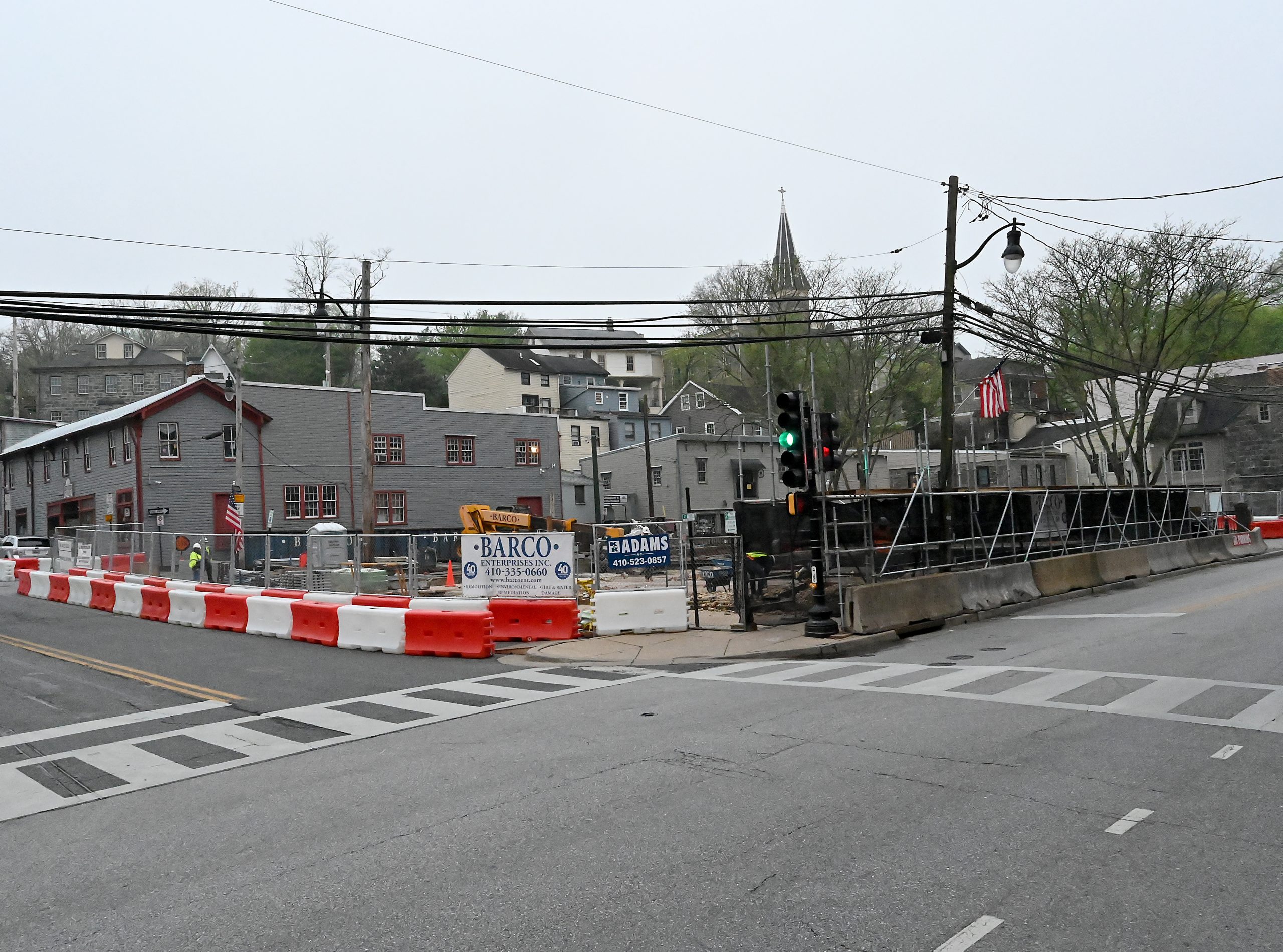 Demolition is nearly completed on Main Street and Maryland Avenue...