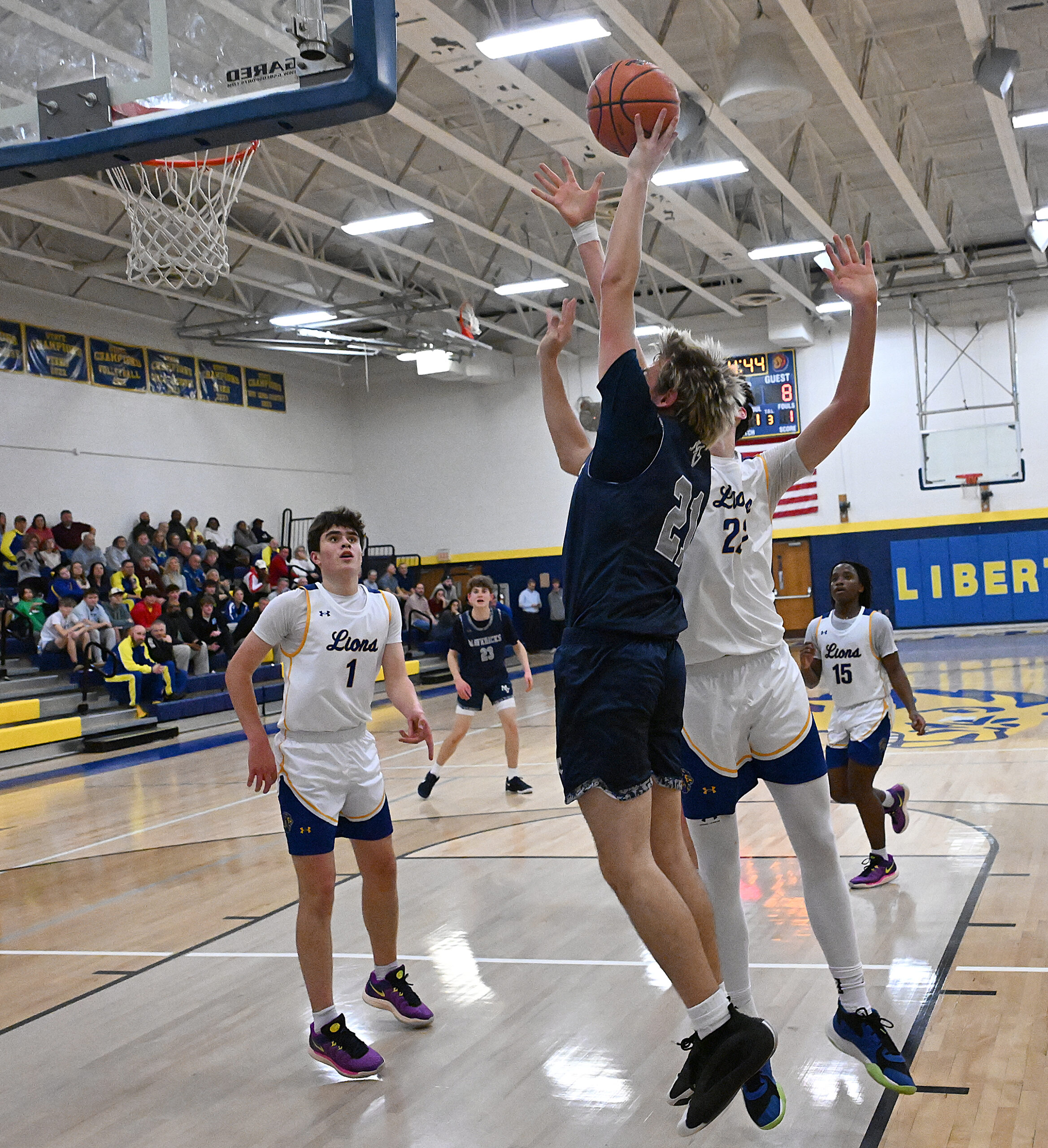 Manchester Valley #21, Mason Sigai layup in the 1st half....