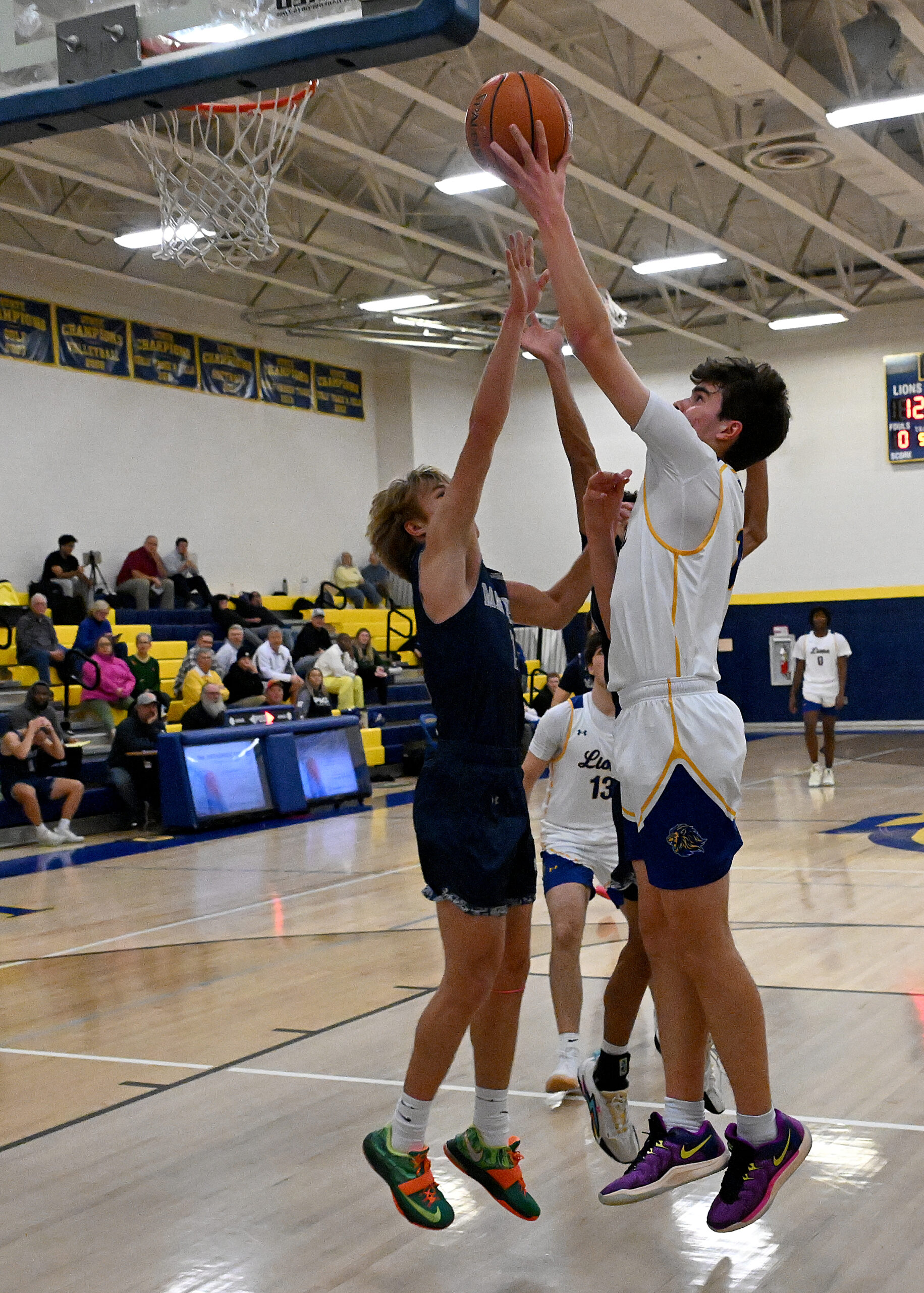 Liberty #1, Gavin Speace pull-up jumpshot in the 1st half....