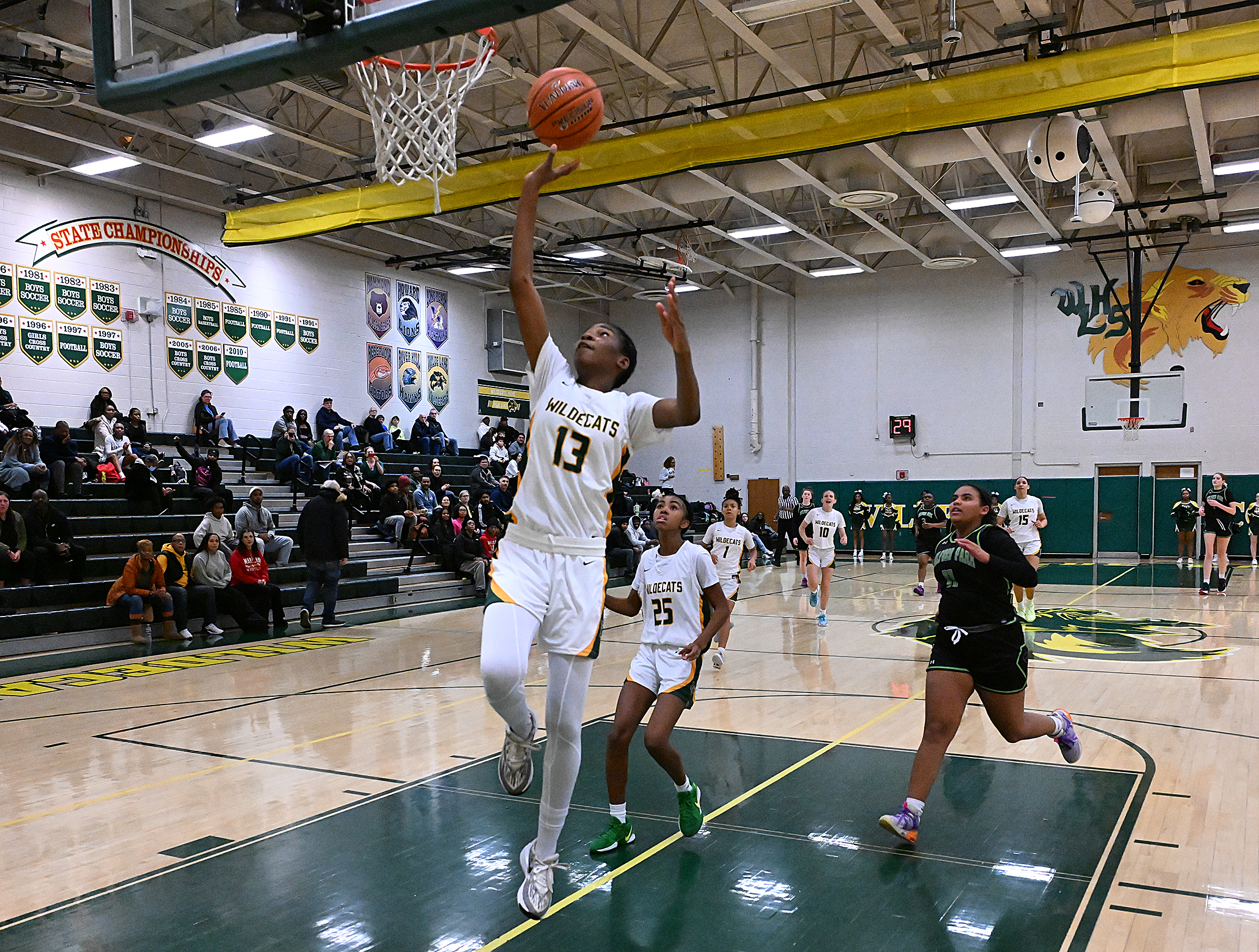 Wilde Lake #13, Sharon Adeyemi, fast-break layup in the 1st...