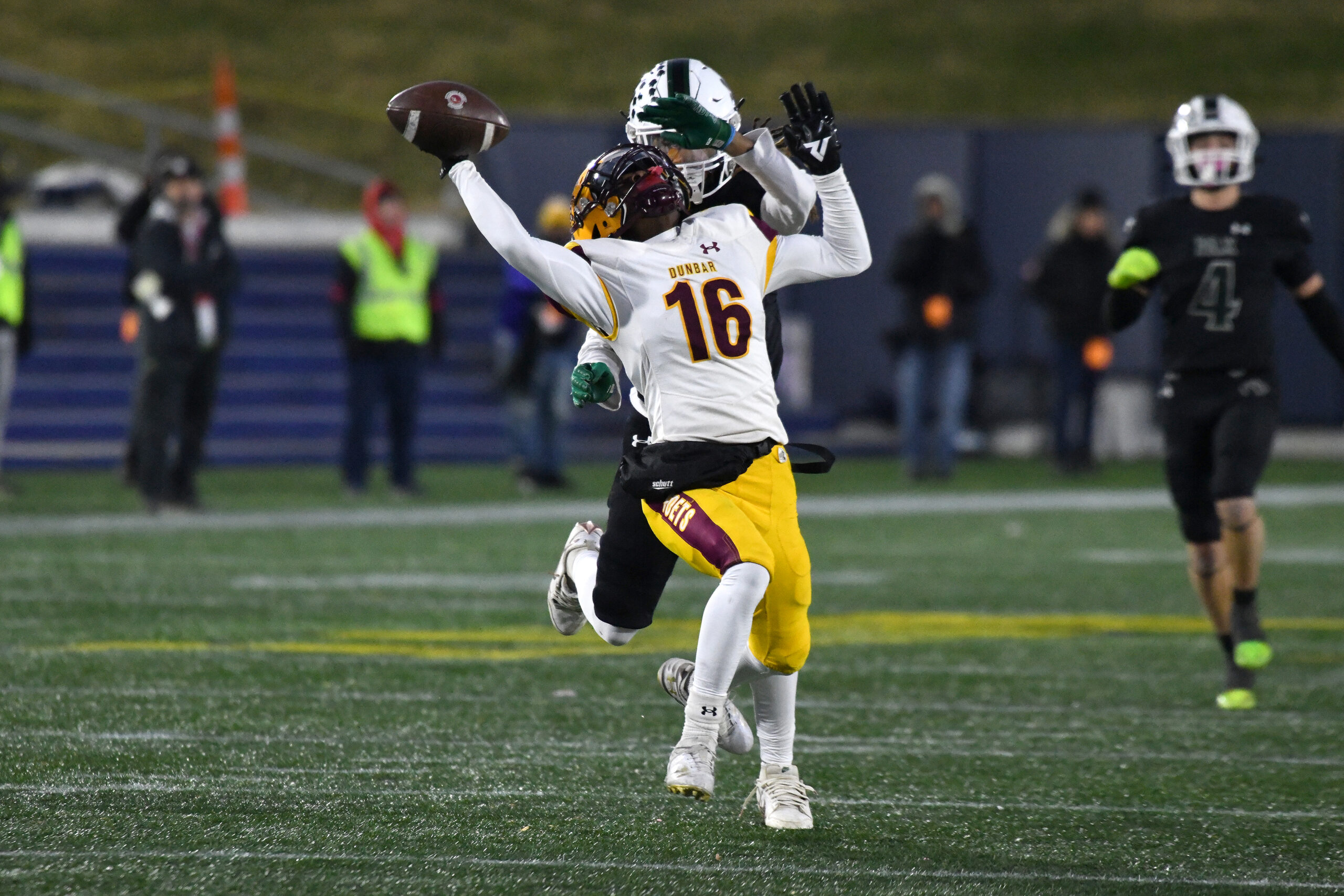 Kiante Johnson, Patuxent, is called for pass interference as he...