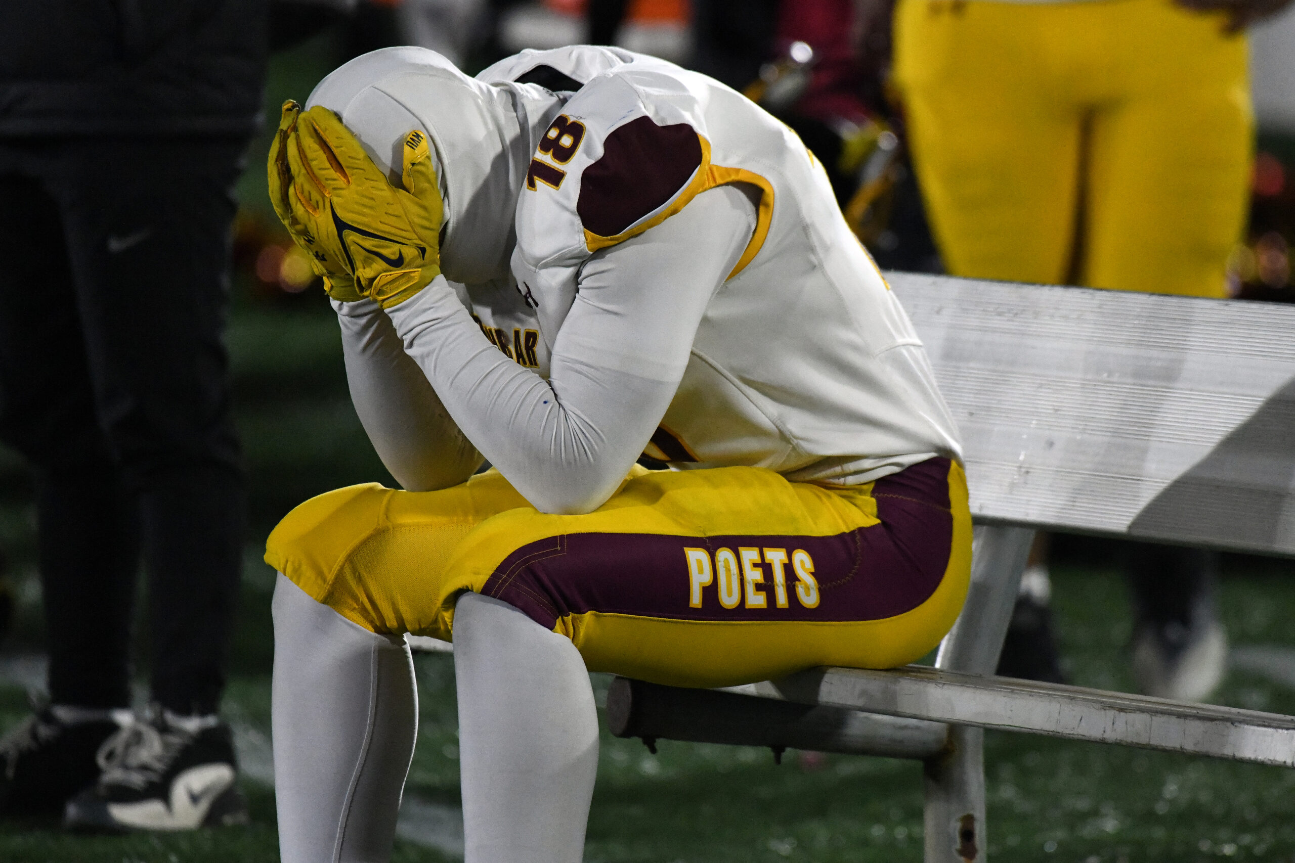 Normauri Johnson, Dunbar, reacts to the loss to Patuxent in...