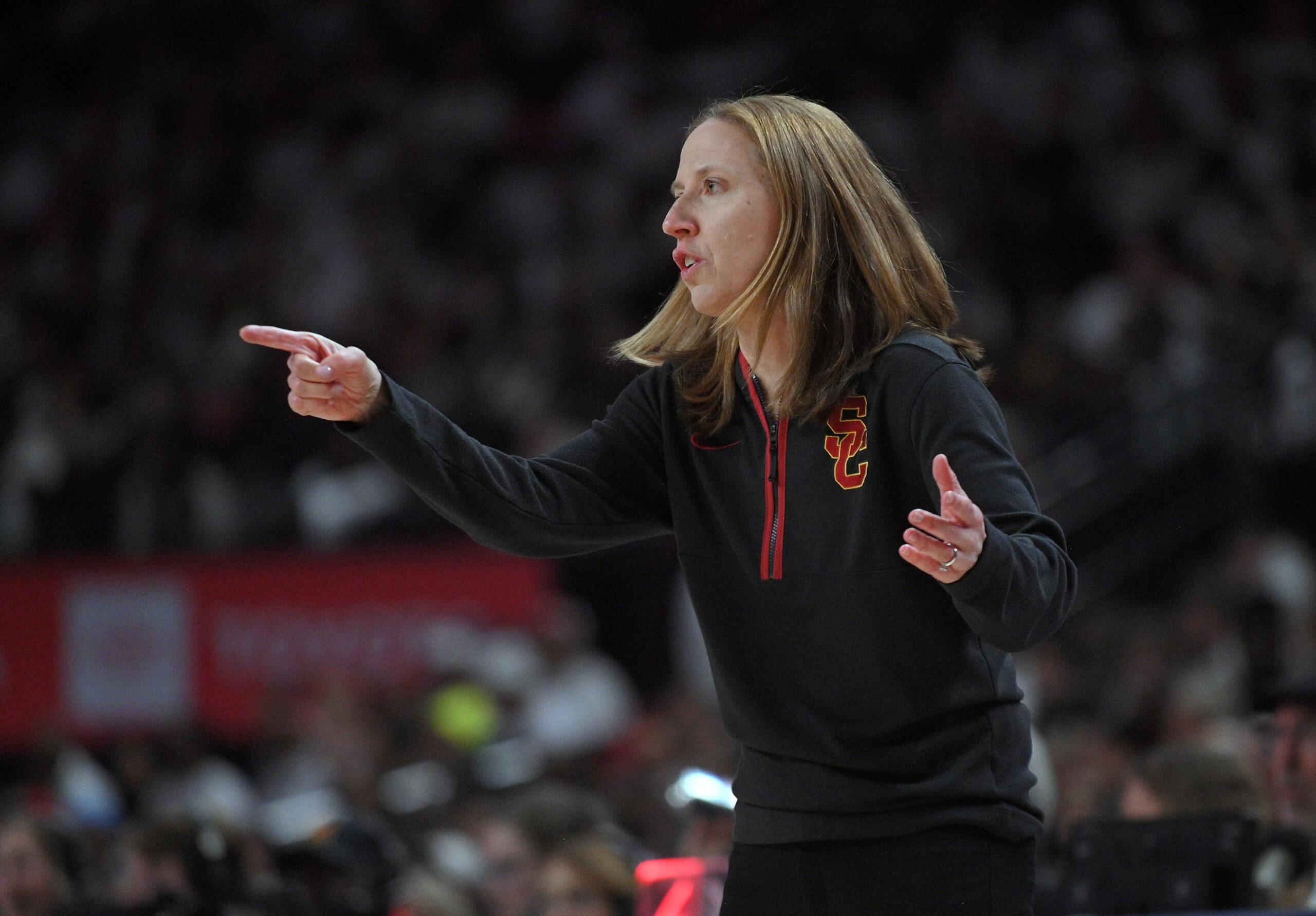 USC head coach Lindsay Gottlieb in action against Maryland in...